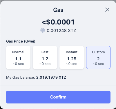Setting the maximum gas price for the transaction